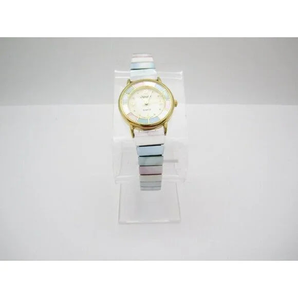 Women Lafayette MOP Quartz Colors Analog 27mm Round Watch (H544) "New Battery"